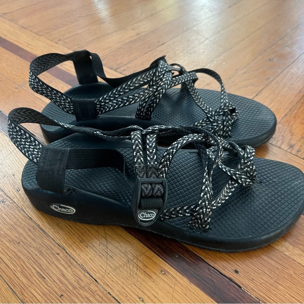 Chaco ZX2 dual strap classic sandals outdoor hiking black womens 11 EUC